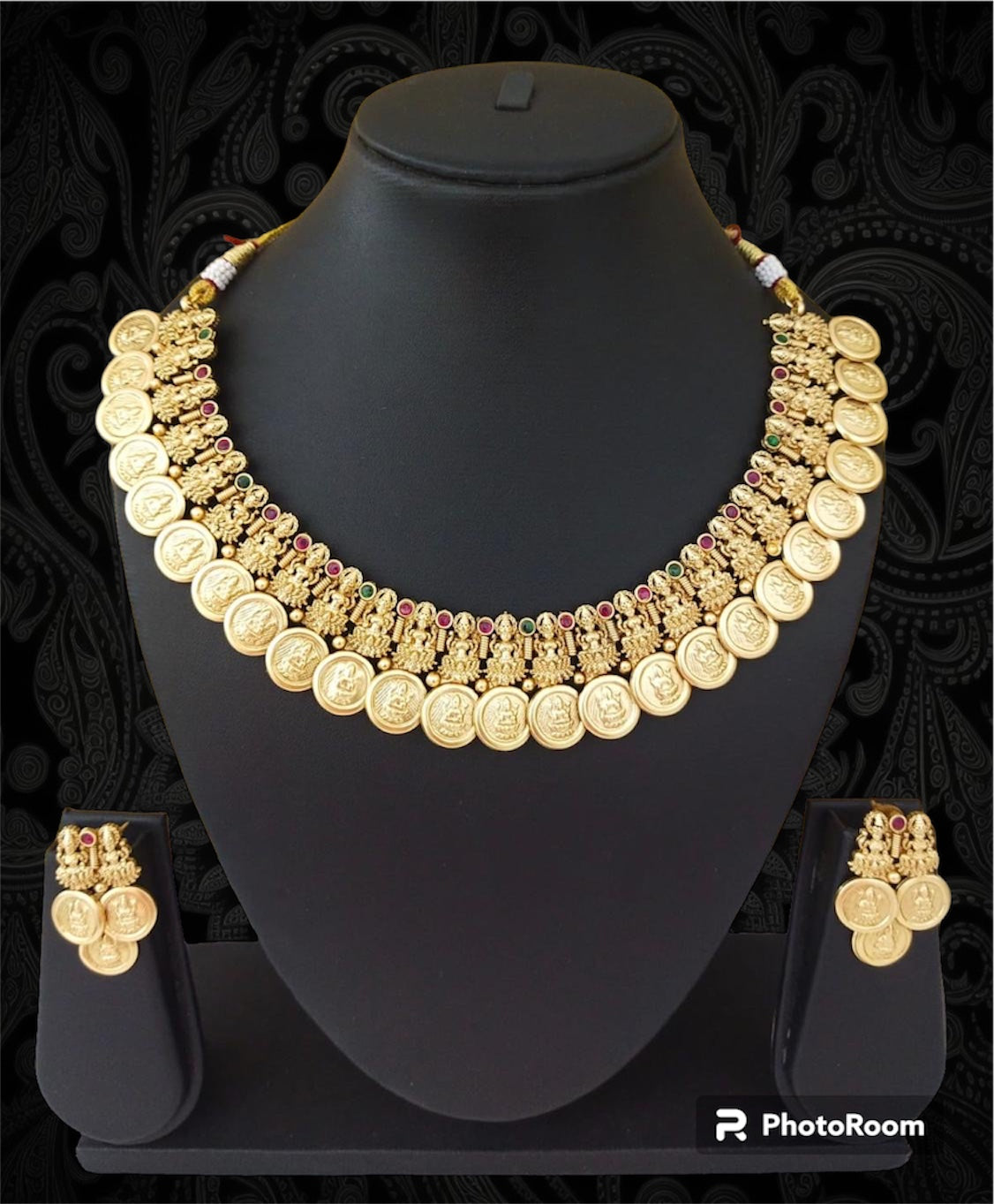 Temple Kaasu Necklace Set - 10029
