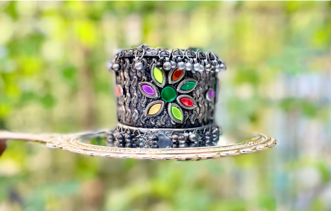 Statement Oxidized Bracelet - 10019 - 2