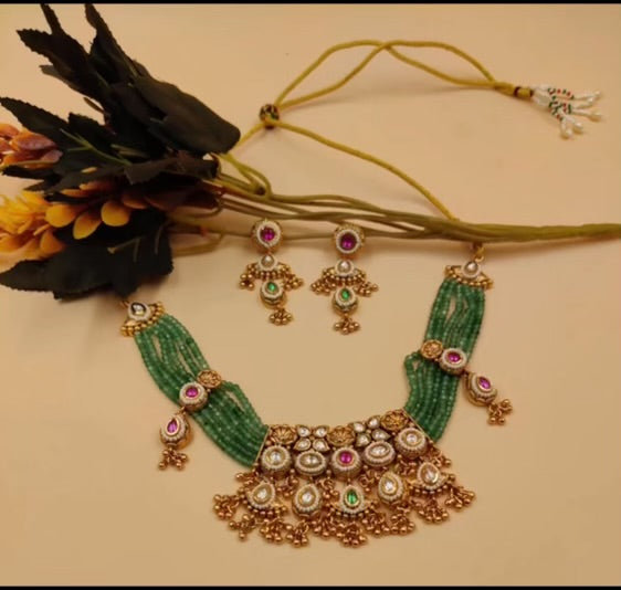 Rajwadi Necklace - 10120