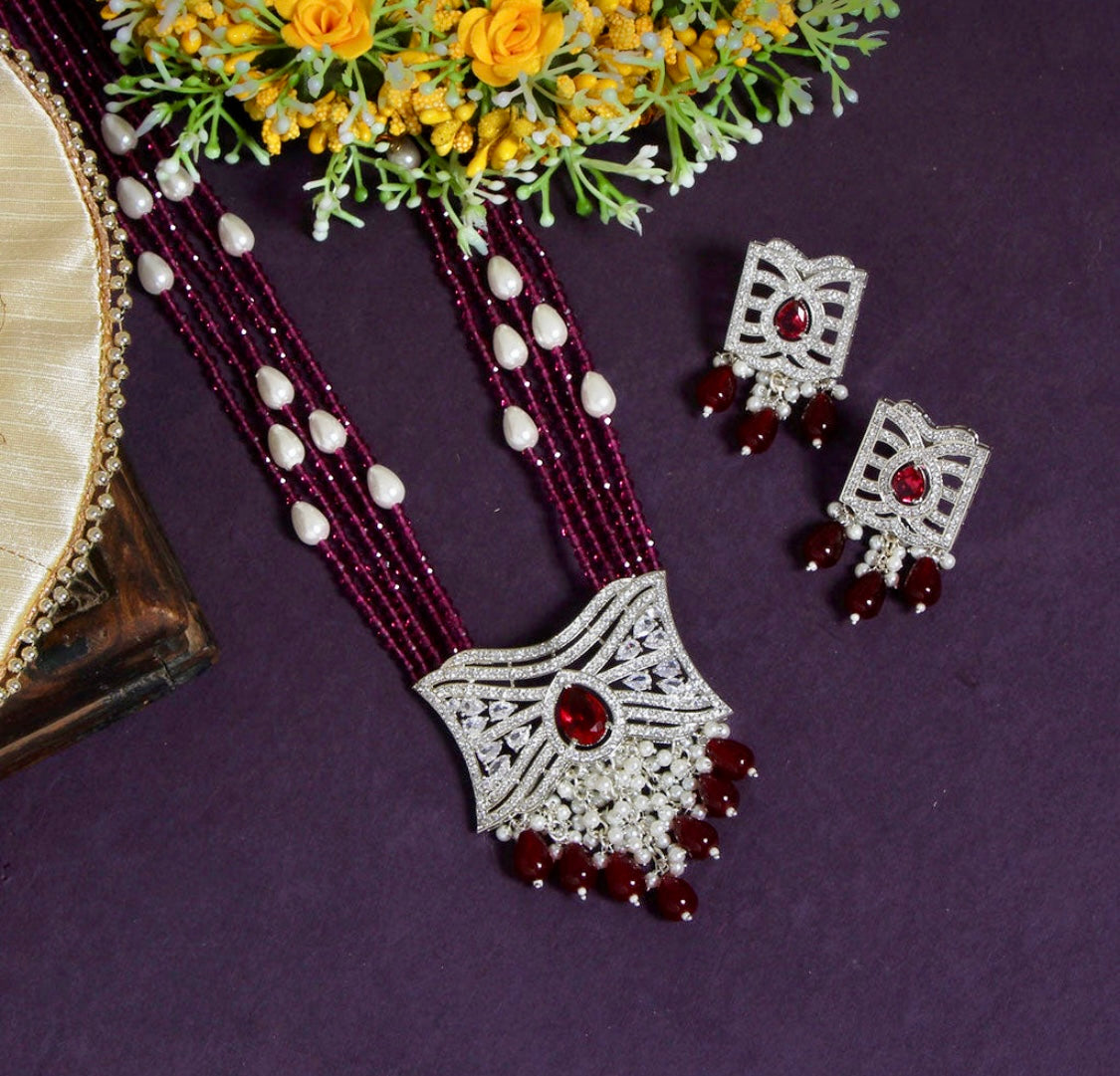 Lumiere Crystal Necklace. - 10123 - 3