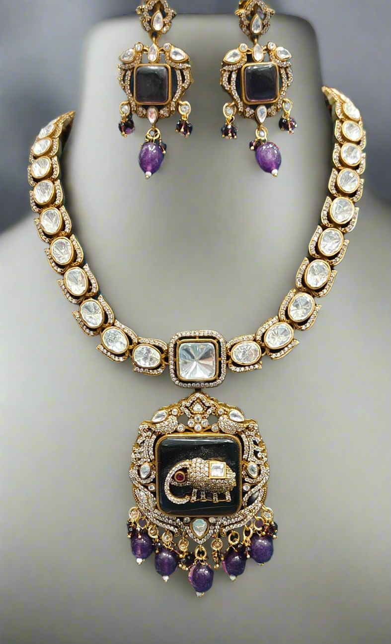 Anaya Gaj Necklace Set - 10102 - 2