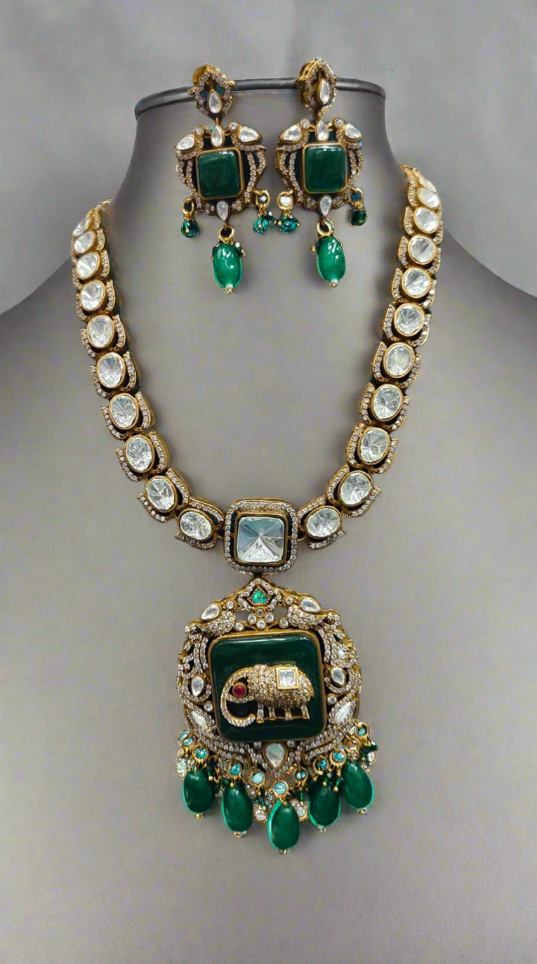 Anaya Gaj Necklace Set - 10102 - 2