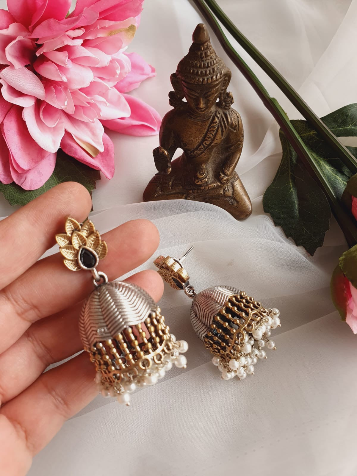 Jhoomar Jhumka Earrings - 10070-5