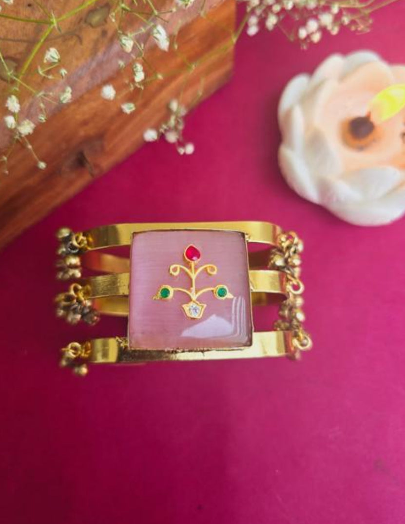 Fusion Ghungroo Bracelet Cuff - 10130 - 3
