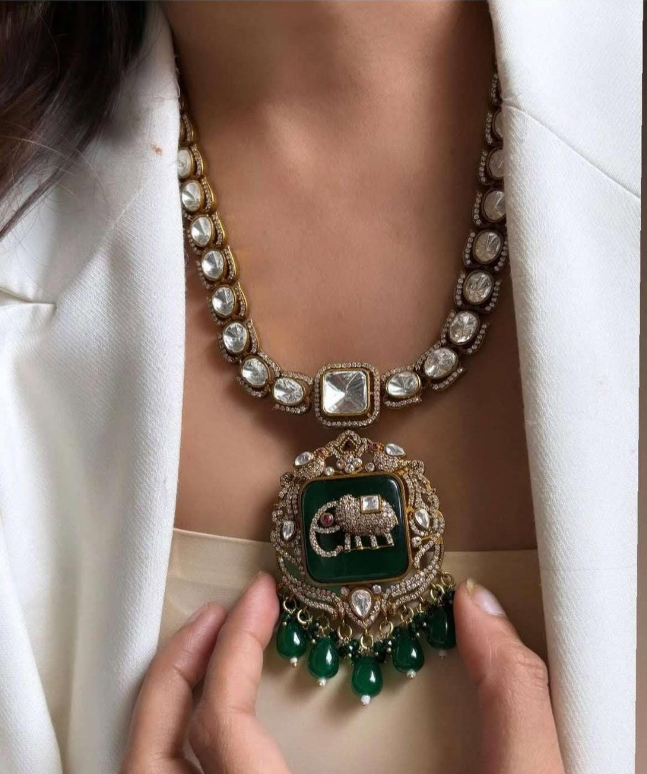 Anaya Gaj Necklace Set - 10102 - 2