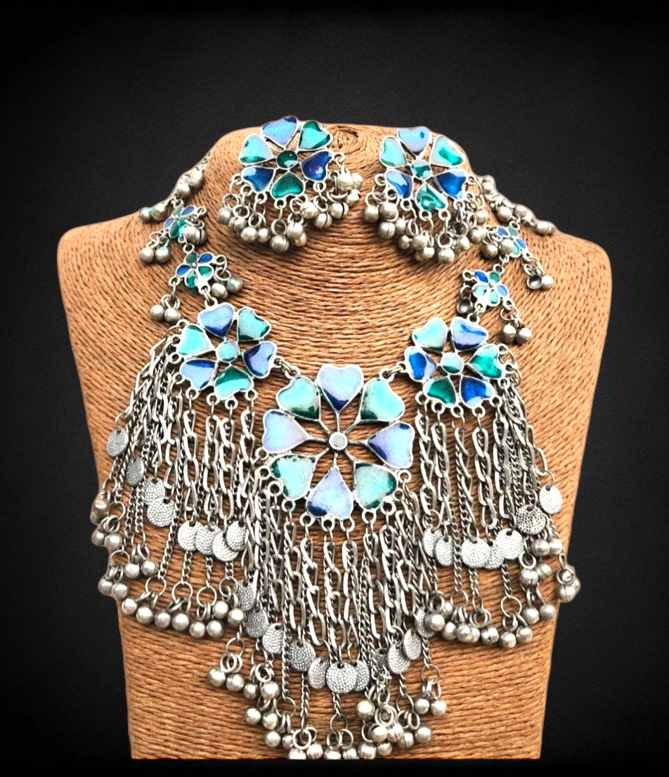 Oxidized Necklace - 10035 -2