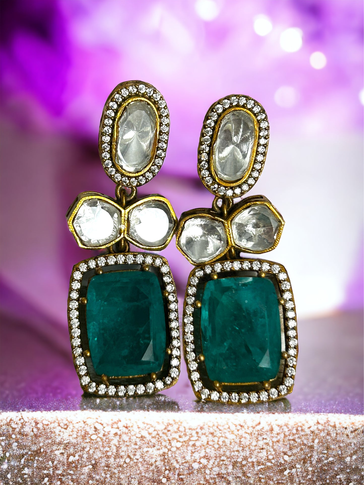 Moissanite Earrings - 10069 - 2