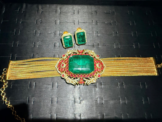 Mayra Emerald Heritage Choker - 10152