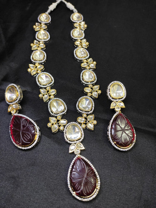 Moissanite Kundan Mala - 10007 - 5