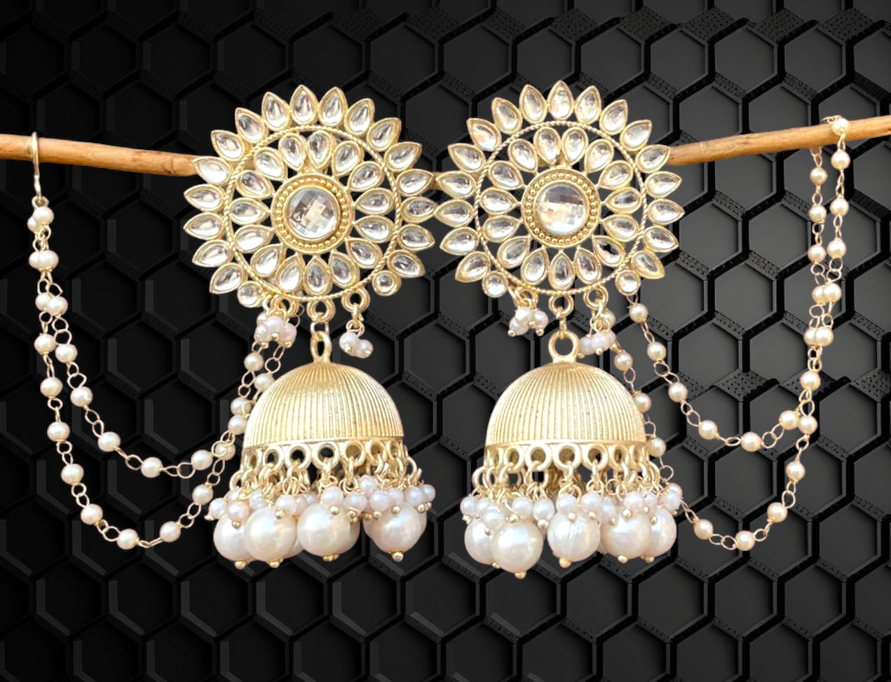 Kundan Jhumkas - 10020