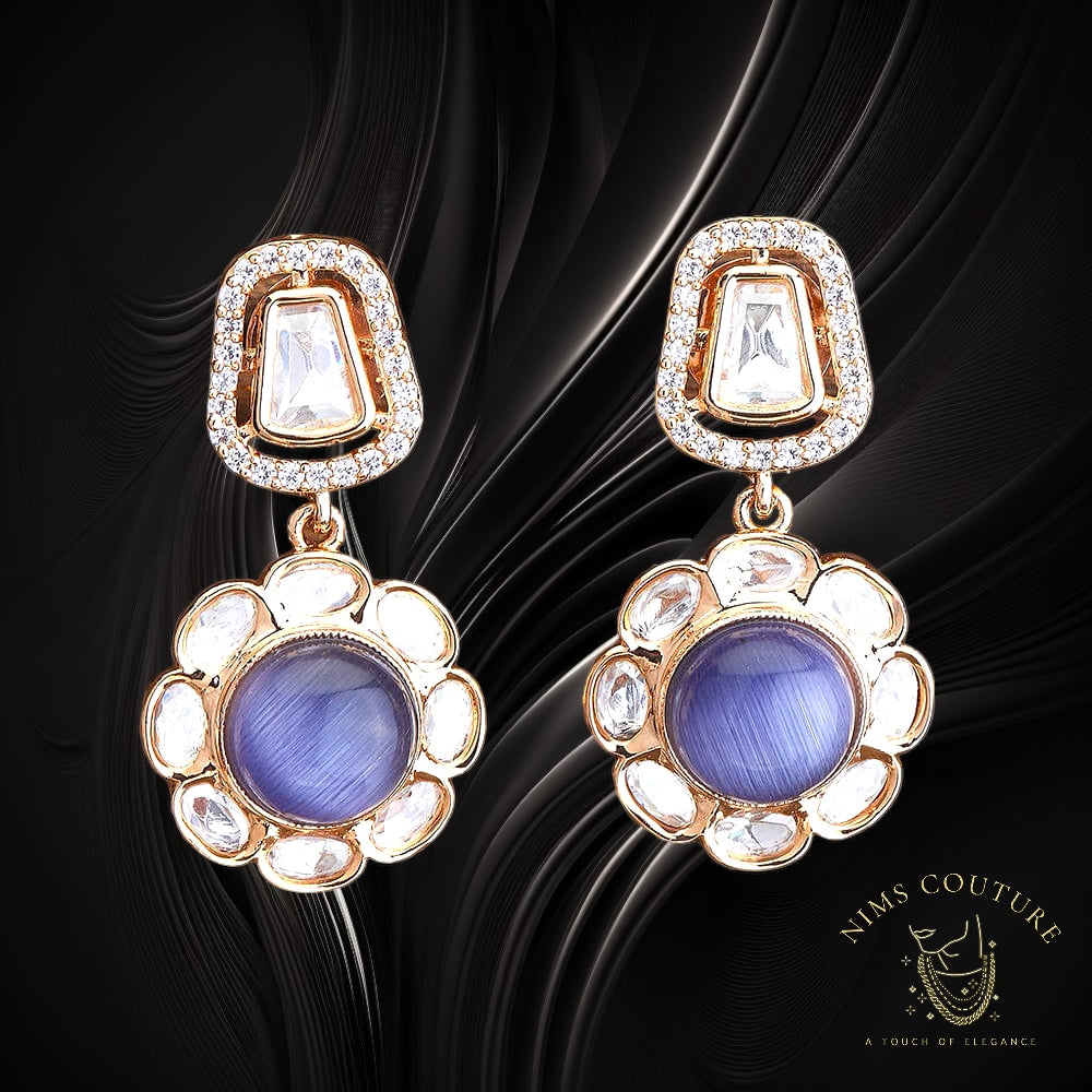 Kundan Fusion Earrings - 10058 - 5