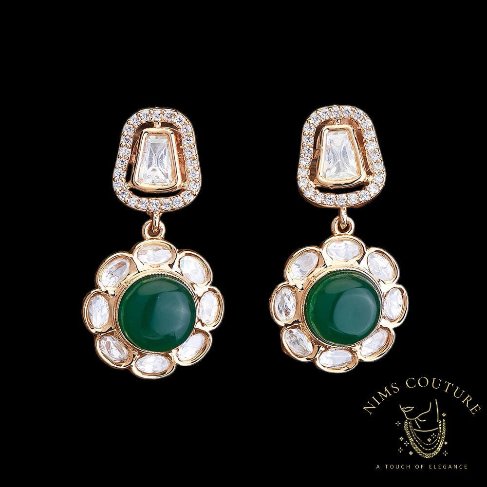 Kundan Fusion Earrings - 10058 - 5