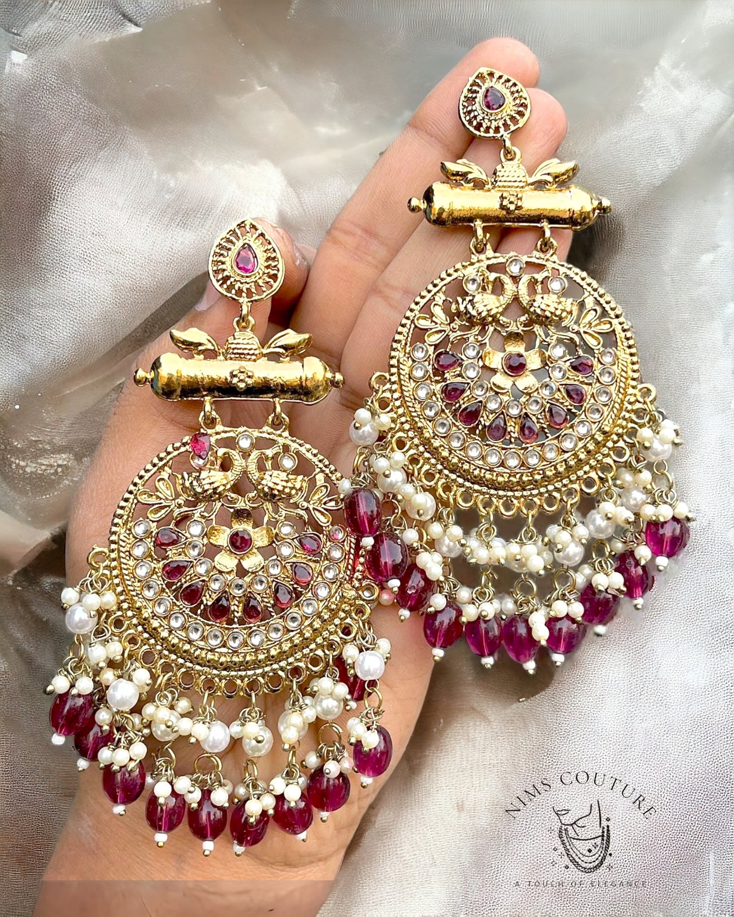 Long Jhumka Earrings - 10061 -7