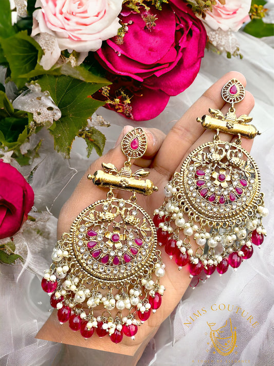 Long Jhumka Earrings - 10061 -7