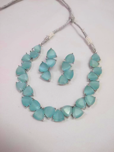 Russian Cut Stone Necklace - 10002 - 3 colors